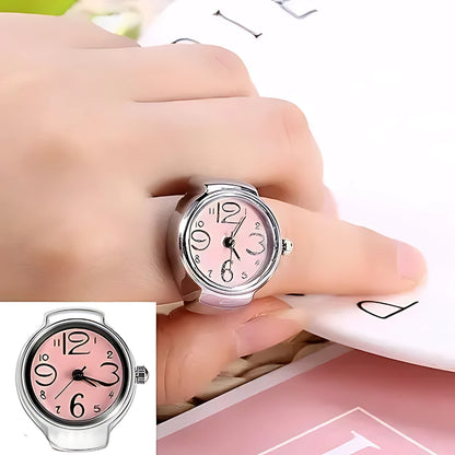 Stylish Watch Ring - Unique Adjustable Jewelry Timepiece for Women