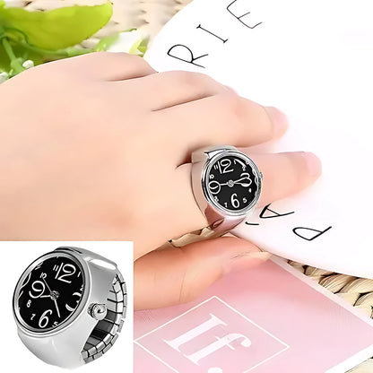 Stylish Watch Ring - Unique Adjustable Jewelry Timepiece for Women